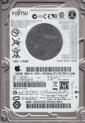 MHW2160BH PL Fujitsu 160GB SATA 2.5 Inch Hard Drive